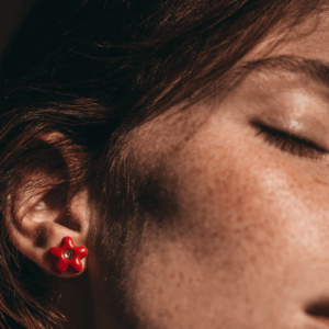 Pendientes Flor Red