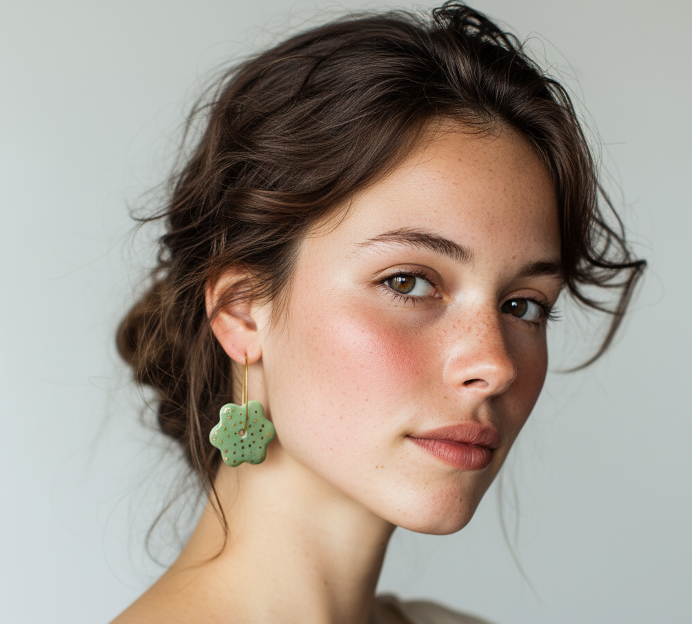 Pendientes Verda Flor