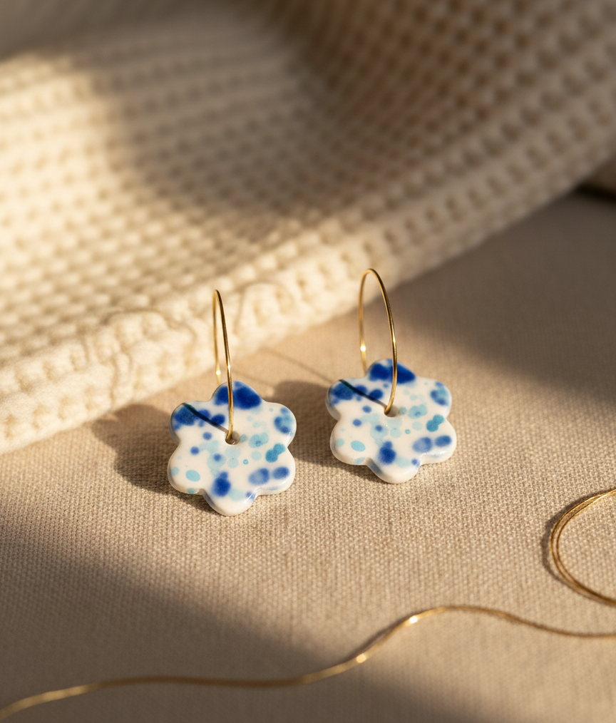 Pendientes Blava Flor - Imagen 2